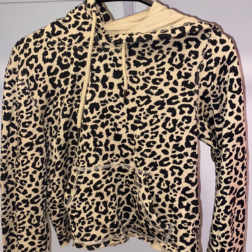 Slightly Cropped Hollister Animal Print Hoodie